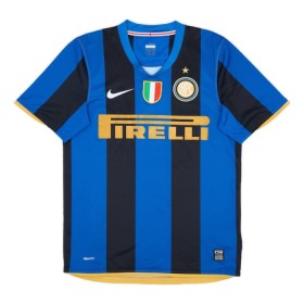 Jalkapallo Peliasut Inter Milan 2008-09 Retro Koti Pelipaita Lyhythihainen